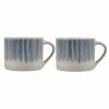 Nkuku Pair of Short Karuma Mugs - Blue