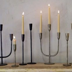 Nkuku Mbata Antique Black Candlestick (Large)