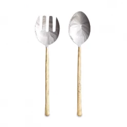 Nkuku Sirkali Brushed Gold Salad Servers