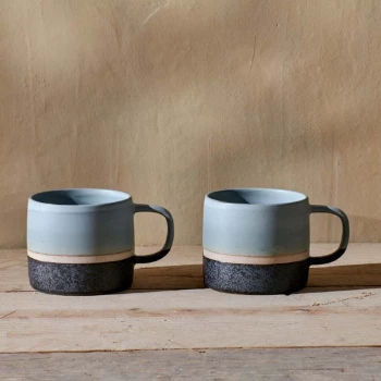 Nkuku Dark Blue/Light Blue Dipped Mug Dusty Blue Set Of 2 2 Nkuku Dark Blue/Light Blue Dipped Mug Dusty Blue Set Of 2
