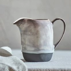 Nkuku Edo Glazed Grey Jug 6 Nkuku Edo Glazed Grey Jug