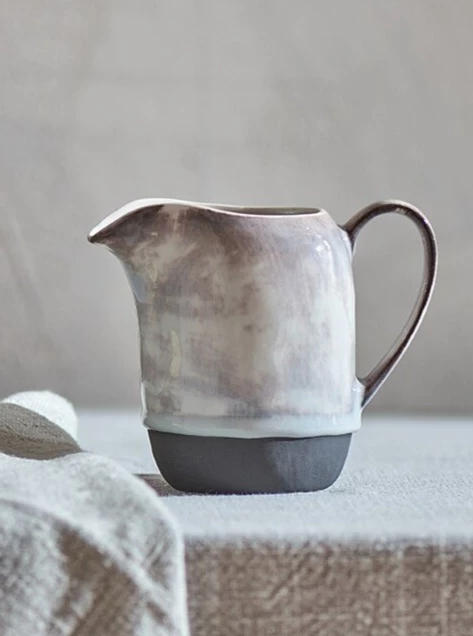 Nkuku Edo Glazed Grey Jug 2 Nkuku Edo Glazed Grey Jug