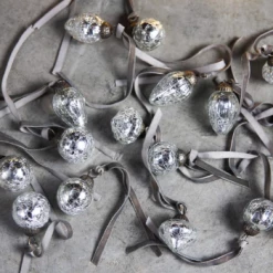 Nkuku Set of 16 Antique Silver Adisa Bauble Jar 5 Nkuku Set of 16 Antique Silver Adisa Bauble Jar