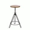 Nkuku Arvi Iron and Mango Wood Stool