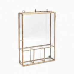 Nkuku Brass Glass Kiko Photo Box