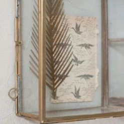 Nkuku Brass Glass Kiko Photo Box