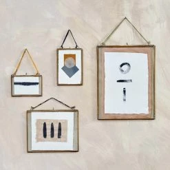 Nkuku Kiko Antique Brass Hanging Photo Frame 4 x 6