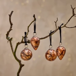Nkuku Jalshara Baubles - Antique Copper - Set of 4