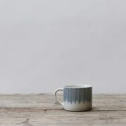 Nkuku Navy & White Striped Mug