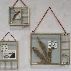 Nkuku Brass Glass Kiko Photo Box