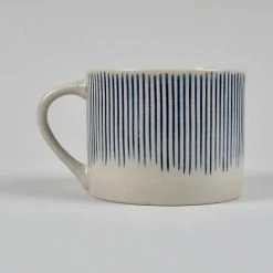 Nkuku Pair of Short Karuma Mugs - Blue