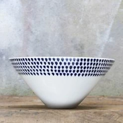 Nkuku Indigo Drop Serving Bowl Large