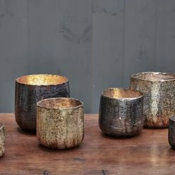 Nkuku Aban Rustic T-Light - Rustic Gold - Medium