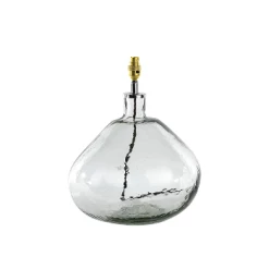 Nkuku Large Wide Recycled Glass Baba Lamp with Extra Large Shade