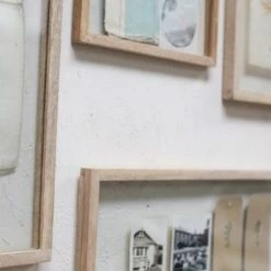 Nkuku 50x30 cm Light Wood and Glass Indu Frame