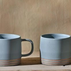 Nkuku Dusty Blue Enesta Line Mug