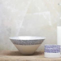 Nkuku Indigo Drop Serving Bowl Small