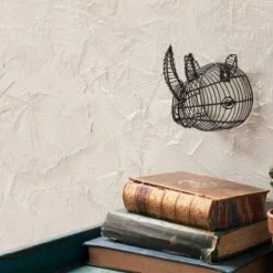 Nkuku Mini Wire Rhino Head Trophy
