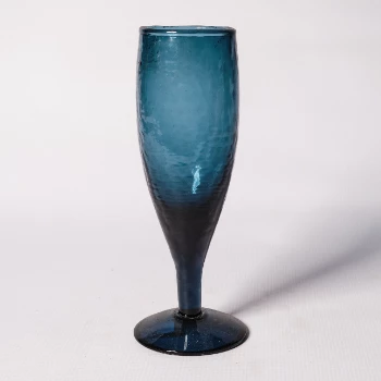 Nkuku Deep Blue Hammered Champagne Flute 1 Nkuku Deep Blue Hammered Champagne Flute