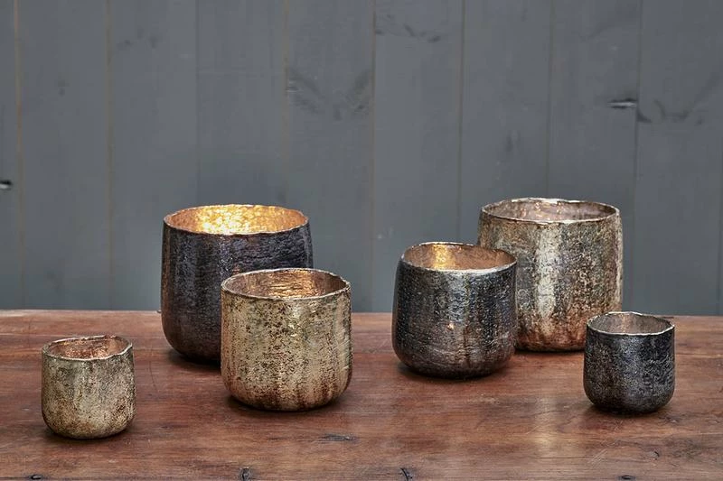 Nkuku Aban Rustic T-Light - Rustic Gold - Large 3 Nkuku Aban Rustic T-Light - Rustic Gold - Large