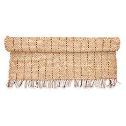 Nkuku Salem Hemp Rug - Natural and Black