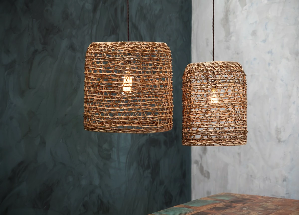 Nkuku Large Cylinder Rattan Lampshade 2 Nkuku Large Cylinder Rattan Lampshade