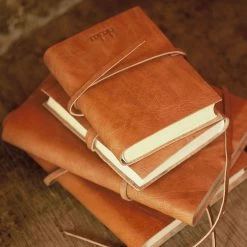 Nkuku A6 Tanned Rustic Leather Journal Note Book