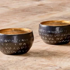 Nkuku Black Darani Tealight Holder 4 Nkuku Black Darani Tealight Holder