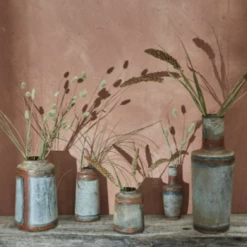 Nkuku Large Aged Zinc Bennu Bottle Vase