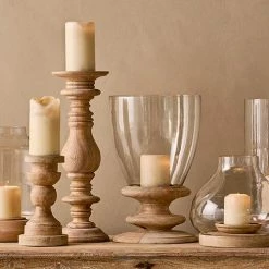 Nkuku Small Idha Tapered Hurricane Lantern 13 Nkuku Small Idha Tapered Hurricane Lantern