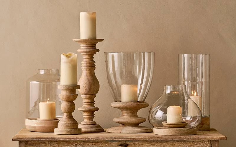 Nkuku Small Idha Tapered Hurricane Lantern 7 Nkuku Small Idha Tapered Hurricane Lantern