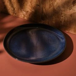 Nkuku Deep Blue Ceramic Dinner Plate