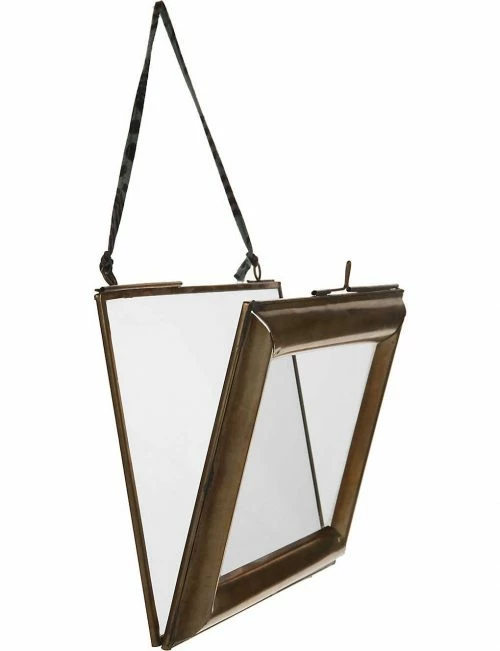 Nkuku 12.5x17.5 cm Brass and Glass Kariba Horizontal Frame 2 Nkuku 12.5x17.5 cm Brass and Glass Kariba Horizontal Frame