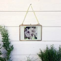 Nkuku Petit cadre paysage kiko en laiton