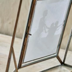 Nkuku Aged Antique Brass Tabai Standing Portrait Frame