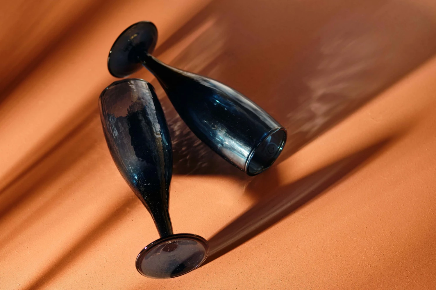 Nkuku Deep Blue Hammered Champagne Flute 3 Nkuku Deep Blue Hammered Champagne Flute