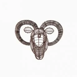 Nkuku Mini Wire Goat Head Trophy