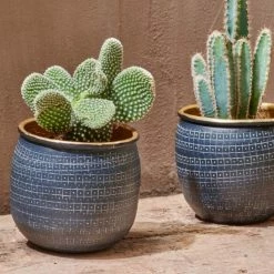 Nkuku Antique Black & Brass Tembasi Planter - Small