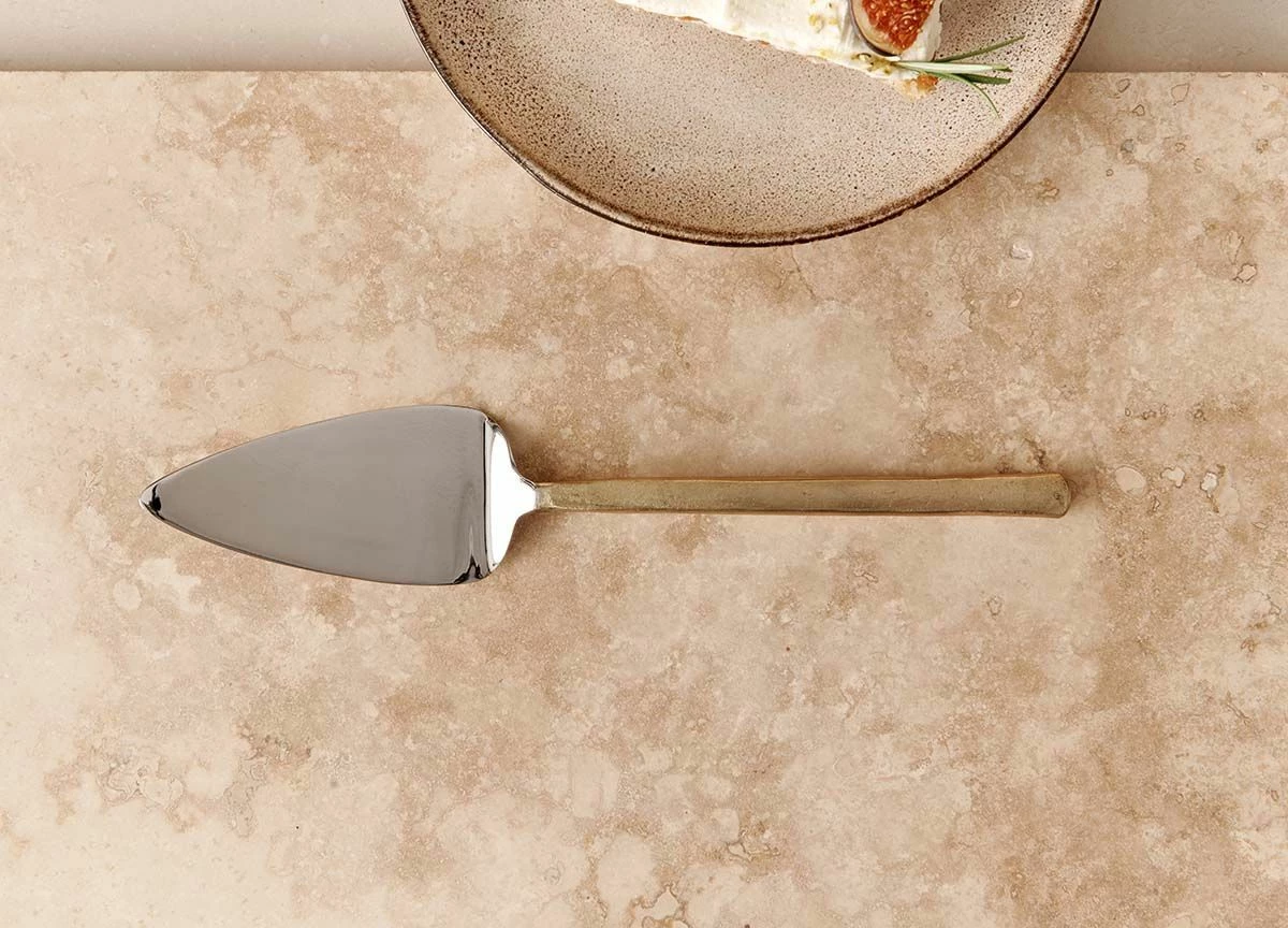 Nkuku Sirkali Cake Slice - Brushed Gold 2 Nkuku Sirkali Cake Slice - Brushed Gold