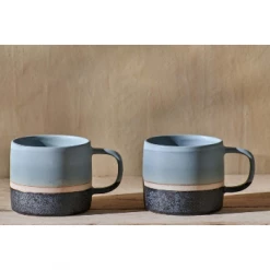 Nkuku Dark Blue/Light Blue Dipped Mug Dusty Blue Set Of 2 5 Nkuku Dark Blue/Light Blue Dipped Mug Dusty Blue Set Of 2