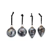 Nkuku Jalshara Baubles - Antique Smoke - Set of 4