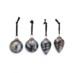 Nkuku Jalshara Baubles - Antique Smoke - Set of 4