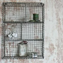 Nkuku Large Distressed Grey Locker Room Shelf Unit