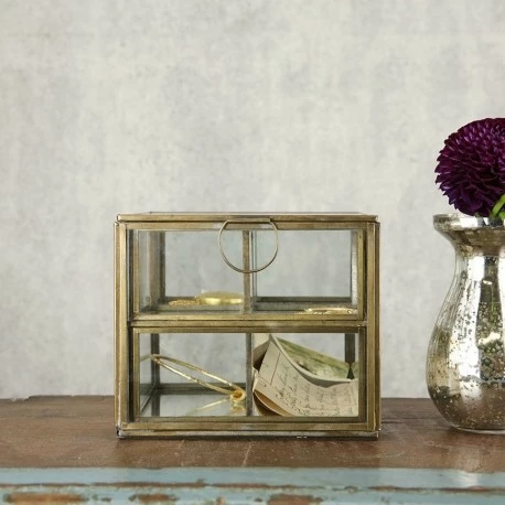 Nkuku Bequai Glass Compartment Box 2 Nkuku Bequai Glass Compartment Box