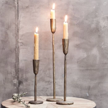 Nkuku Small Mbata Brass Candlestick 2 Nkuku Small Mbata Brass Candlestick