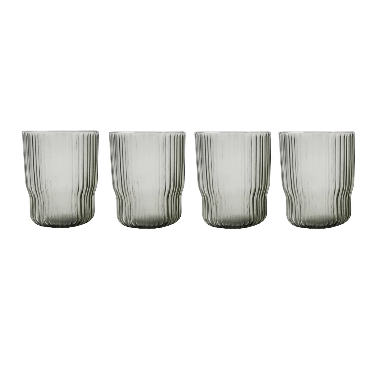 Nkuku Set of 4 Fali Smoke Glass Tumbler 1 Nkuku Set of 4 Fali Smoke Glass Tumbler