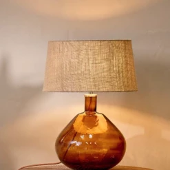 Nkuku Baba Glass Lamp In Burnt Amber Large 11 Nkuku Baba Glass Lamp In Burnt Amber Large