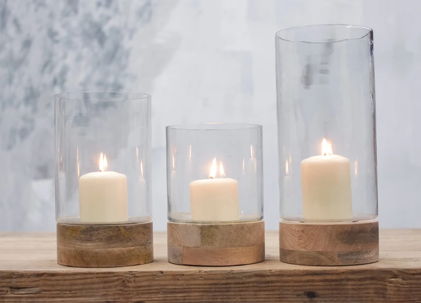 Nkuku Small Straight Idha Hurricane Lantern 2 Nkuku Small Straight Idha Hurricane Lantern