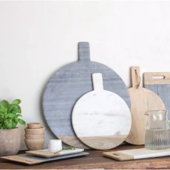 Nkuku Bwari Marble Platter Grey Small