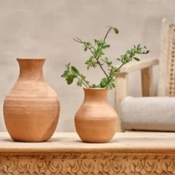 Nkuku Narpala Bottle Terracotta Vase - Large